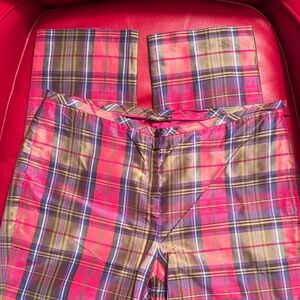 J. McLaughlin Multicolor Plaid Taffeta Pants